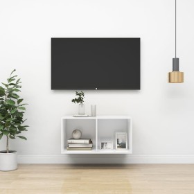 Mueble de pared para TV madera contrachapada blanco 37x37x72 cm en Muebles TV | Comprar online en Foru.es
