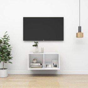 Mueble de pared para TV madera contrachapada blanco 37x37x72 cm en Muebles TV | Comprar online en Foru.es