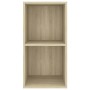 Mueble de pared para TV madera contrachapada roble 37x37x72 cm en Muebles TV | Comprar online en Foru.es