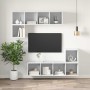 Mueble de pared para TV madera contrachapada blanco 37x37x107cm en Muebles TV | Comprar online en Foru.es