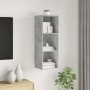 Mueble TV pared madera contrachapada hormigón 37x37x107 cm en Muebles TV | Comprar online en Foru.es