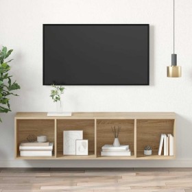 Mueble TV pared contrachapada color roble Sonoma 37x37x142,5 cm en Muebles TV | Comprar online en Foru.es