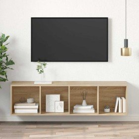 Mueble TV pared contrachapada color roble Sonoma 37x37x142,5 cm en Muebles TV | Comprar online en Foru.es