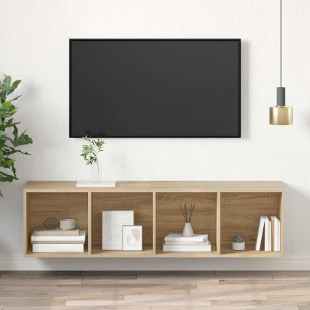 Mueble TV pared contrachapada color roble Sonoma 37x37x142,5 cm en Muebles TV | Comprar online en Foru.es