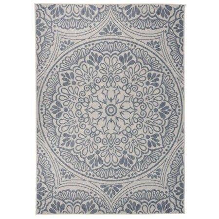 Alfombra de exterior de tejido plano rayas azules 120x170 cm de vidaXL, Alfombras - Ref: Foro24-340830, Precio: 45,54 €, Desc...