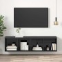 Mueble TV pared madera contrachapada gris brillo 37x37x142,5 cm en Muebles TV | Comprar online en Foru.es