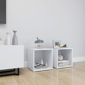 Muebles para TV 2 uds madera contrachapada blanco 37x35x37 cm en Muebles TV | Comprar online en Foru.es