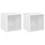 Muebles para TV 2 uds madera contrachapada blanco 37x35x37 cm en Muebles TV | Comprar online en Foru.es