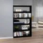 Estantería/divisor de espacios pino negro 100x30x167,5 cm de vidaXL, Librerías y estanterías - Ref: Foro24-808227, Precio: 12...