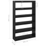 Estantería/divisor de espacios pino negro 100x30x167,5 cm de vidaXL, Librerías y estanterías - Ref: Foro24-808227, Precio: 12...