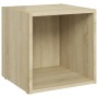 Muebles de TV 4uds madera contrachapada roble Sonoma 37x35x37cm en Muebles TV | Comprar online en Foru.es
