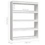 Estantería divisor de espacios pino blanco 100x30x135,5 cm de vidaXL, Librerías y estanterías - Ref: Foro24-808219, Precio: 1...