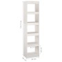 Estantería/divisor de espacios pino blanco 40x30x167,5 cm de vidaXL, Librerías y estanterías - Ref: Foro24-808149, Precio: 76...
