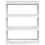 Estantería divisor madera maciza pino blanco 100x30x103 cm de vidaXL, Librerías y estanterías - Ref: Foro24-808214, Precio: 7...