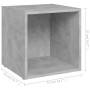 Mueble de TV 4uds madera contrachapada gris hormigón 37x35x37cm en Muebles TV | Comprar online en Foru.es