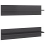 Estante de pared 2 uds contrachapado gris brillo 80x11,5x18 cm de vidaXL, Estantes y estanterías - Ref: Foro24-807349, Precio...