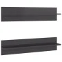 Estante de pared 2 uds contrachapado gris brillo 80x11,5x18 cm de vidaXL, Estantes y estanterías - Ref: Foro24-807349, Precio...