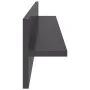 Estante de pared 2 uds contrachapado gris brillo 80x11,5x18 cm de vidaXL, Estantes y estanterías - Ref: Foro24-807349, Precio...