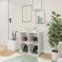 Zapatero de recibidor madera contrachapada blanco 105x35,5x70cm de vidaXL, Zapateros y organizadores de calzado - Ref: Foro24...