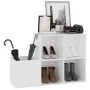 Zapatero de recibidor madera contrachapada blanco 105x35,5x70cm de vidaXL, Zapateros y organizadores de calzado - Ref: Foro24...