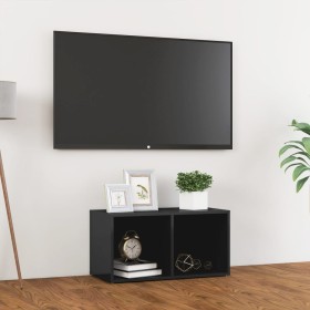 Mueble para TV madera contrachapada gris brillo 72x35x36,5 cm en Muebles TV | Comprar online en Foru.es