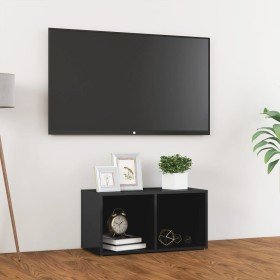 Mueble para TV madera contrachapada gris brillo 72x35x36,5 cm en Muebles TV | Comprar online en Foru.es