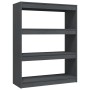 Estantería divisor de espacios madera pino gris 100x30x103 cm de vidaXL, Librerías y estanterías - Ref: Foro24-808215, Precio...