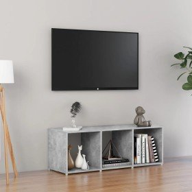 Mueble de TV madera contrachapada gris hormigón 107x35x37 cm en Muebles TV | Comprar online en Foru.es