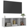 Mueble de TV madera contrachapada gris hormigón 107x35x37 cm en Muebles TV | Comprar online en Foru.es