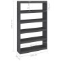 Estantería/divisor de espacios pino gris 100x30x167,5 cm de vidaXL, Librerías y estanterías - Ref: Foro24-808225, Precio: 96,...