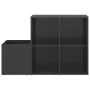 Zapatero de recibidor contrachapado gris brillo 105x35,5x70 cm de vidaXL, Zapateros y organizadores de calzado - Ref: Foro24-...