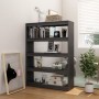 Estantería divisor de espacios madera pino gris 100x30x135,5cm de vidaXL, Librerías y estanterías - Ref: Foro24-808220, Preci...