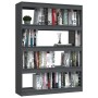 Estantería divisor de espacios madera pino gris 100x30x135,5cm de vidaXL, Librerías y estanterías - Ref: Foro24-808220, Preci...