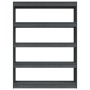 Estantería divisor de espacios madera pino gris 100x30x135,5cm de vidaXL, Librerías y estanterías - Ref: Foro24-808220, Preci...