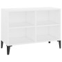 Mueble de TV con patas de metal blanco 69,5x30x50 cm en Muebles TV | Comprar online en Foru.es