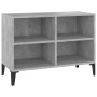 Mueble de TV con patas metal gris hormigón 69,5x30x50 cm en Muebles TV | Comprar online en Foru.es