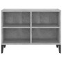 Mueble de TV con patas metal gris hormigón 69,5x30x50 cm en Muebles TV | Comprar online en Foru.es