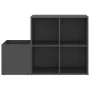 Zapatero de recibidor madera contrachapada gris 105x35,5x70 cm de vidaXL, Zapateros y organizadores de calzado - Ref: Foro24-...