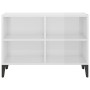 Mueble de TV con patas de metal blanco brillante 69,5x30x50 cm en Muebles TV | Comprar online en Foru.es