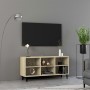 Mueble de TV con patas metal color roble Sonoma 103,5x30x50 cm en Muebles TV | Comprar online en Foru.es