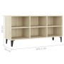 Mueble de TV con patas metal color roble Sonoma 103,5x30x50 cm en Muebles TV | Comprar online en Foru.es