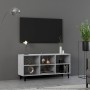 Mueble de TV con patas metal gris hormigón 103,5x30x50 cm en Muebles TV | Comprar online en Foru.es