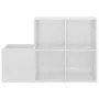 Zapatero de recibidor contrachapado blanco brillo 105x35,5x70cm de vidaXL, Zapateros y organizadores de calzado - Ref: Foro24...