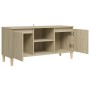Mueble de TV patas madera maciza roble Sonoma 103,5x35x50 cm en Muebles TV | Comprar online en Foru.es