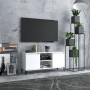 Mueble de TV con patas de metal blanco 103,5x35x50 cm en Muebles TV | Comprar online en Foru.es