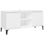 Mueble de TV con patas de metal blanco 103,5x35x50 cm en Muebles TV | Comprar online en Foru.es