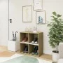 Zapatero de recibidor contrachapado blanco roble 105x35,5x70 cm de vidaXL, Zapateros y organizadores de calzado - Ref: Foro24...
