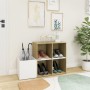 Zapatero de recibidor contrachapado blanco roble 105x35,5x70 cm de vidaXL, Zapateros y organizadores de calzado - Ref: Foro24...