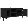 Mueble de TV con patas de metal negro 103,5x35x50 cm en Muebles TV | Comprar online en Foru.es