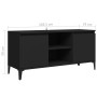 Mueble de TV con patas de metal negro 103,5x35x50 cm en Muebles TV | Comprar online en Foru.es